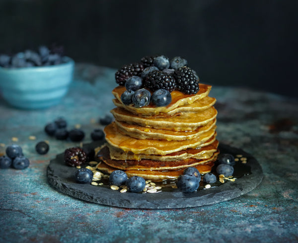 Blueberry & Oatmeal Pancakes | Winter Pancakes